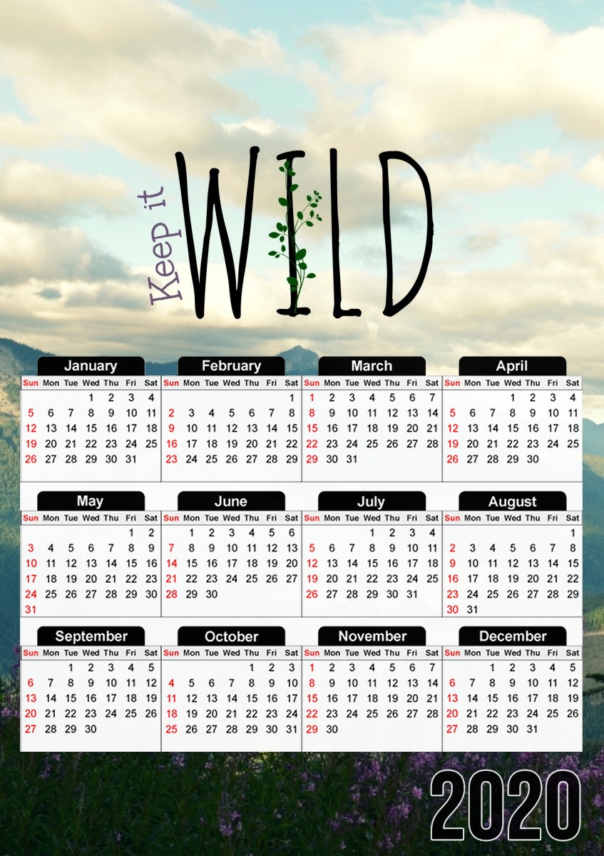  Keep it Wild para A3 Photo Calendar 30x43cm