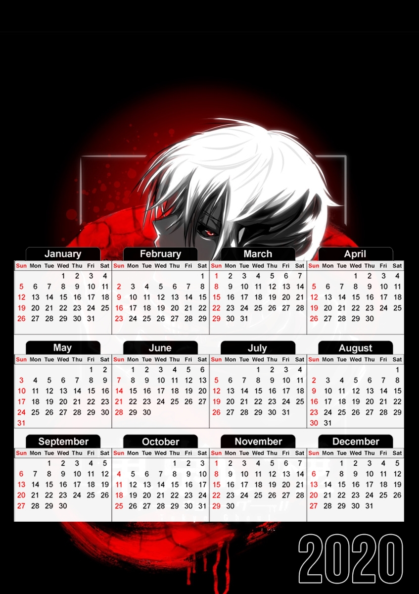  Ken Kaneki Snake para A3 Photo Calendar 30x43cm