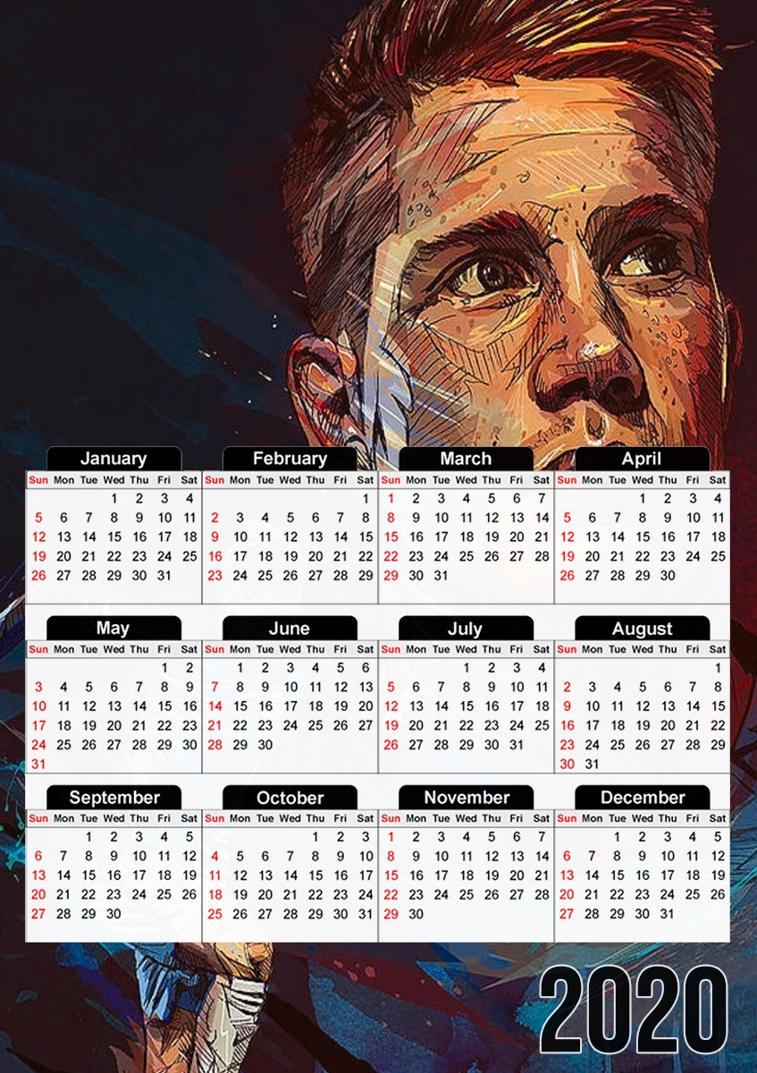  Kevin De Bruyne PaintArt para A3 Photo Calendar 30x43cm