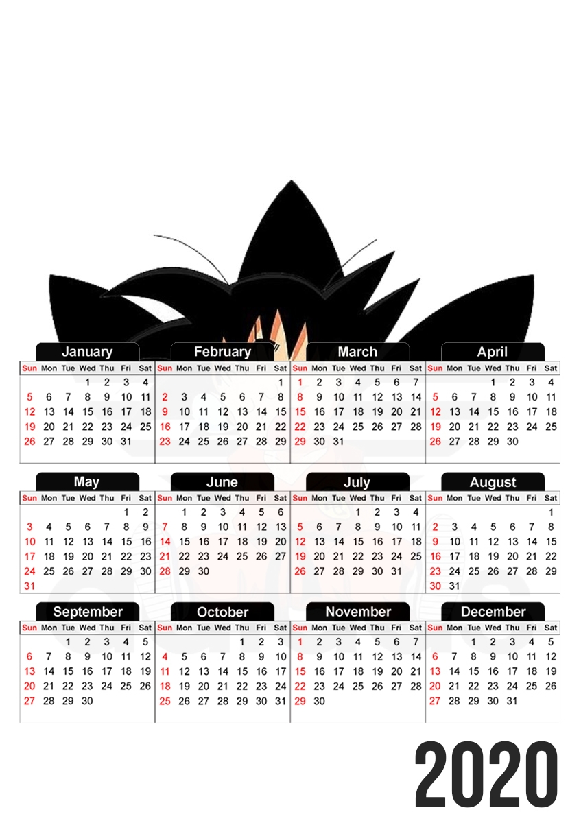  Kid Goku Adidas Joke para A3 Photo Calendar 30x43cm