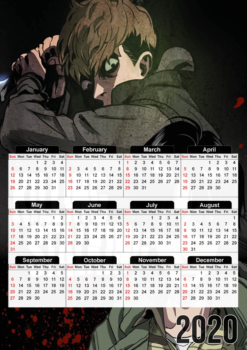  killing stalking para A3 Photo Calendar 30x43cm