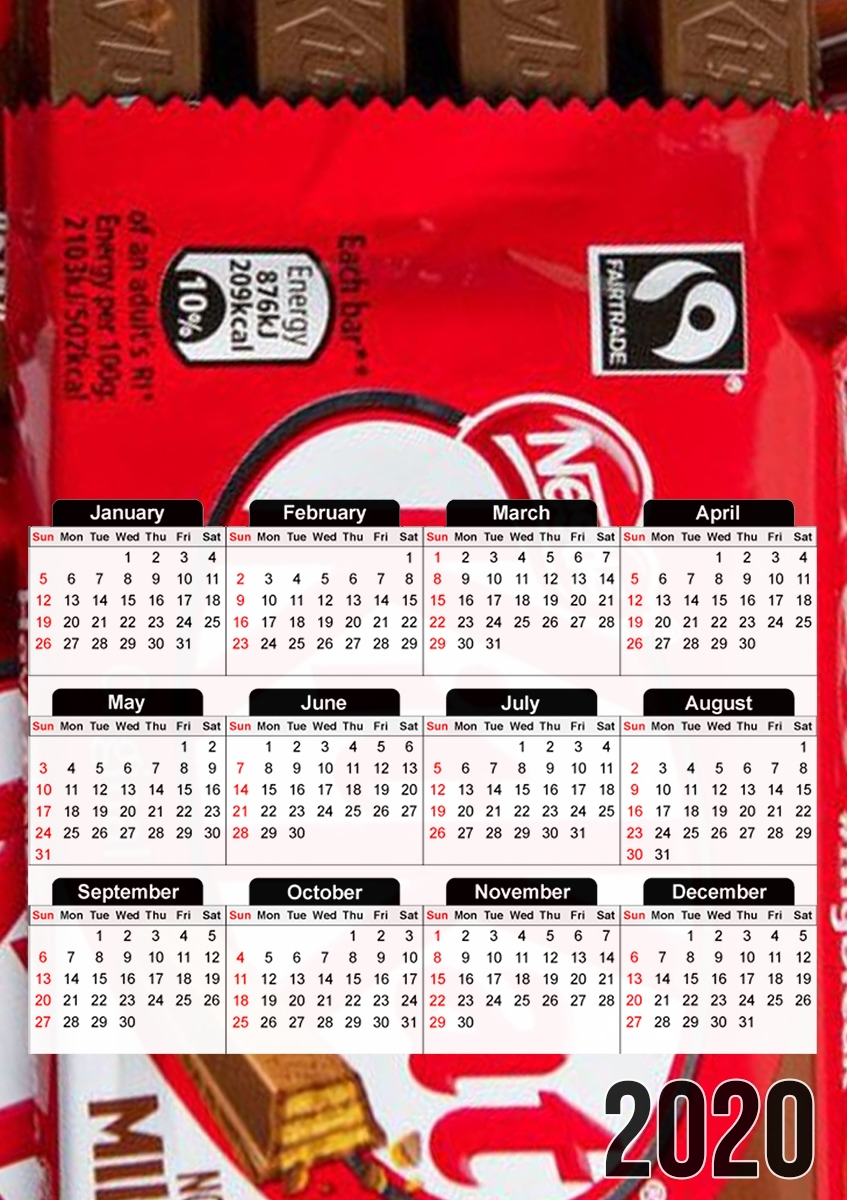  kit kat chocolate para A3 Photo Calendar 30x43cm