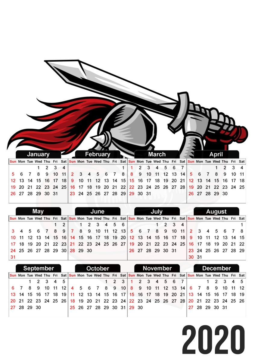  Knight with red cap para A3 Photo Calendar 30x43cm