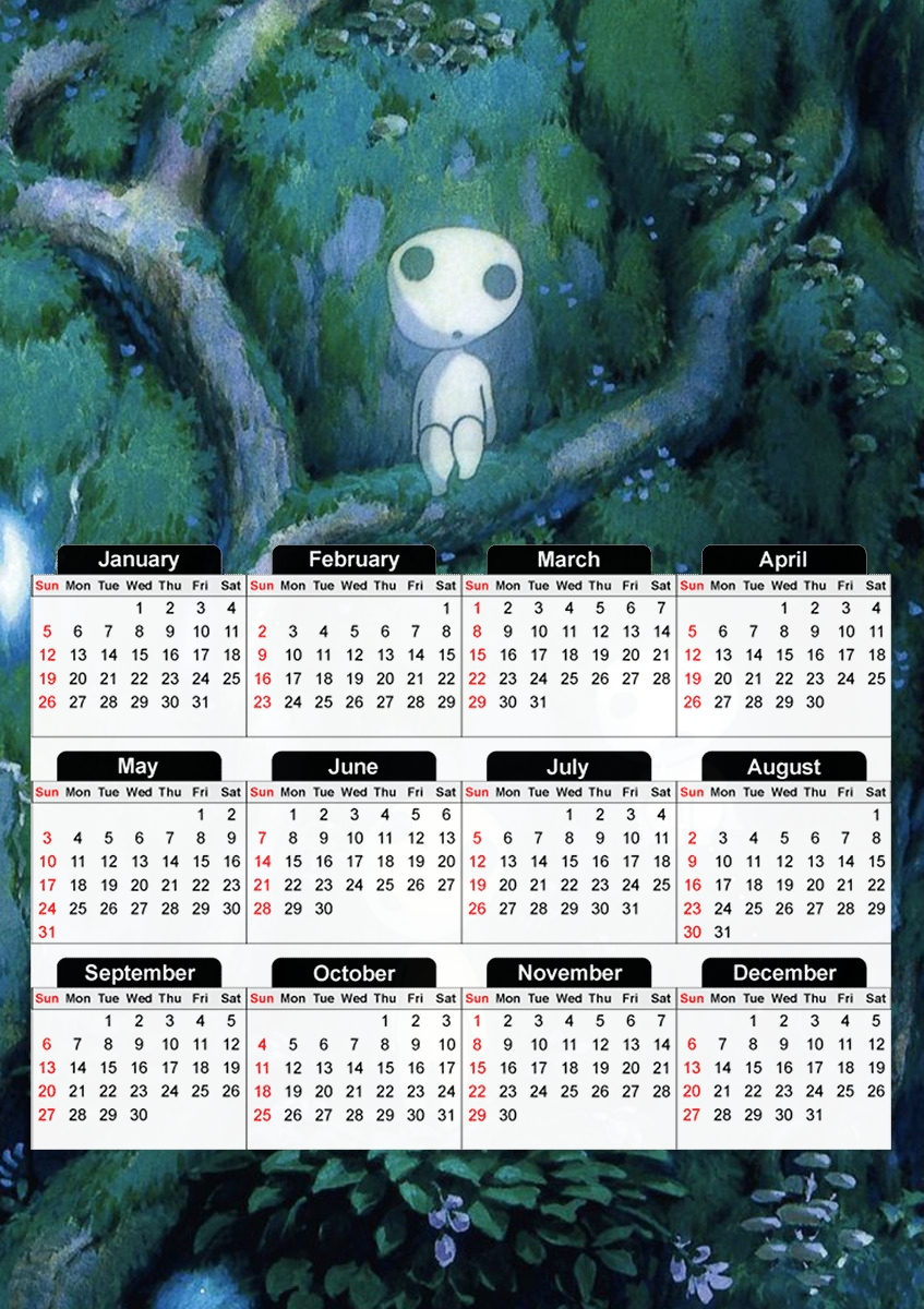  Kodama Tree para A3 Photo Calendar 30x43cm