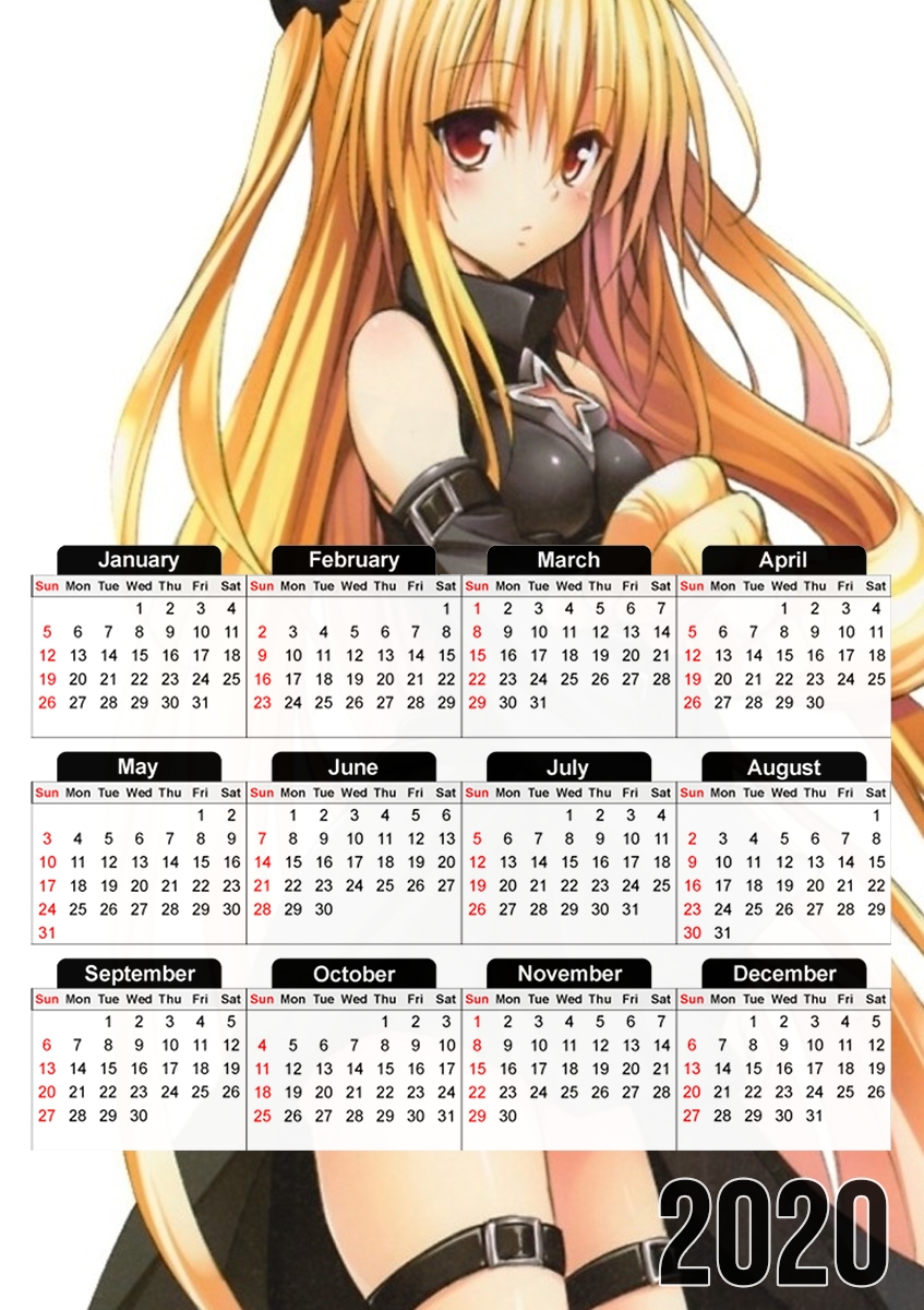  Konjiki no yami para A3 Photo Calendar 30x43cm