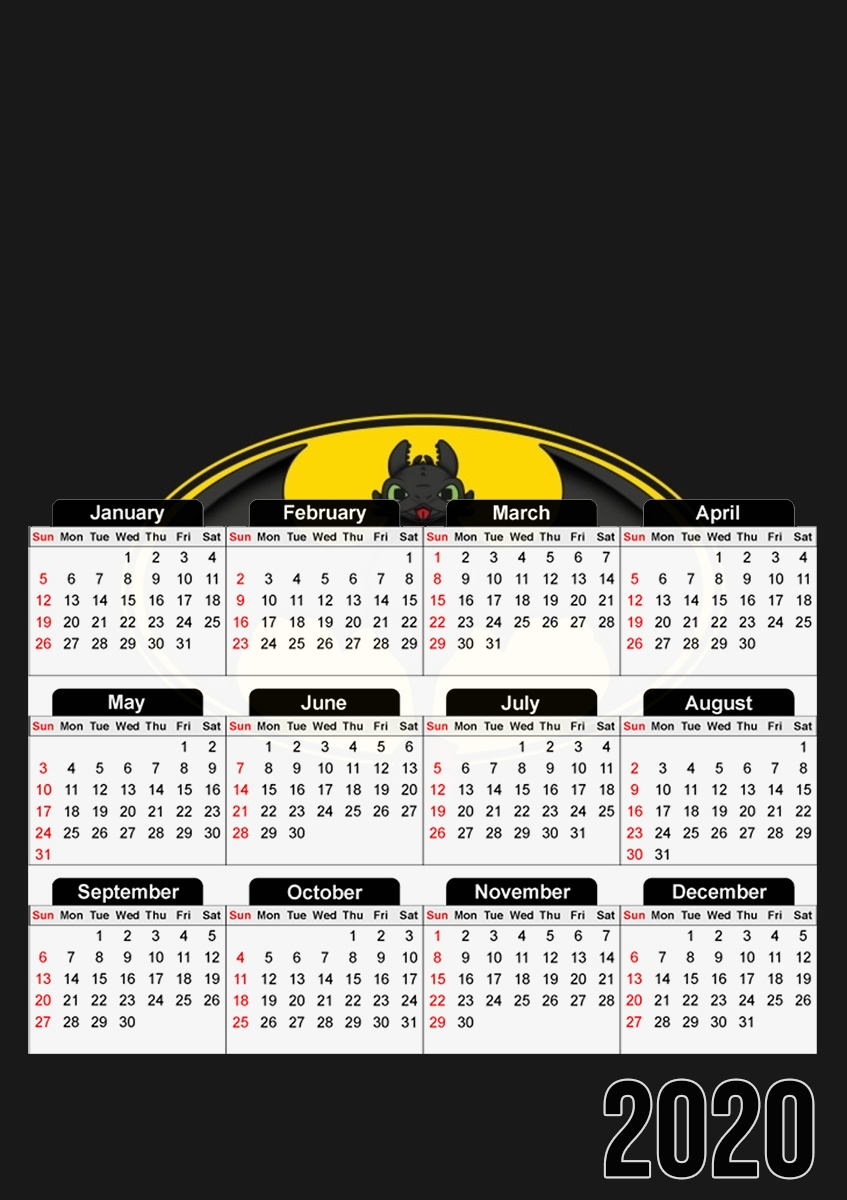  Krokmou x Batman para A3 Photo Calendar 30x43cm