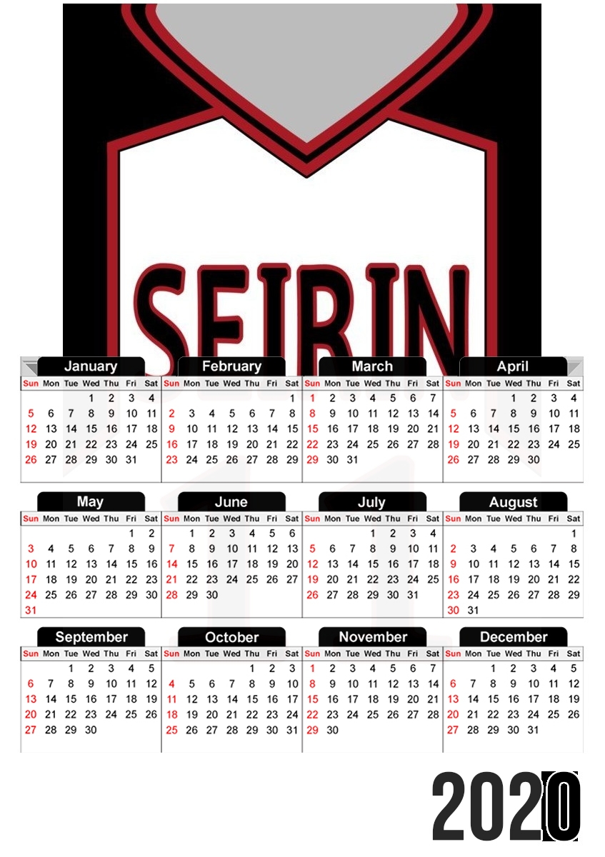  Kuroko Seirin 11 para A3 Photo Calendar 30x43cm