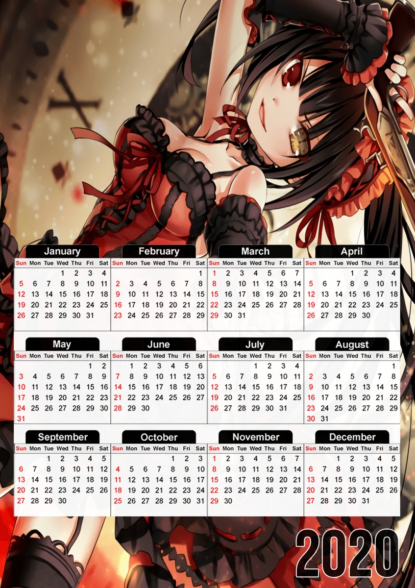  kurumi tokisaki para A3 Photo Calendar 30x43cm