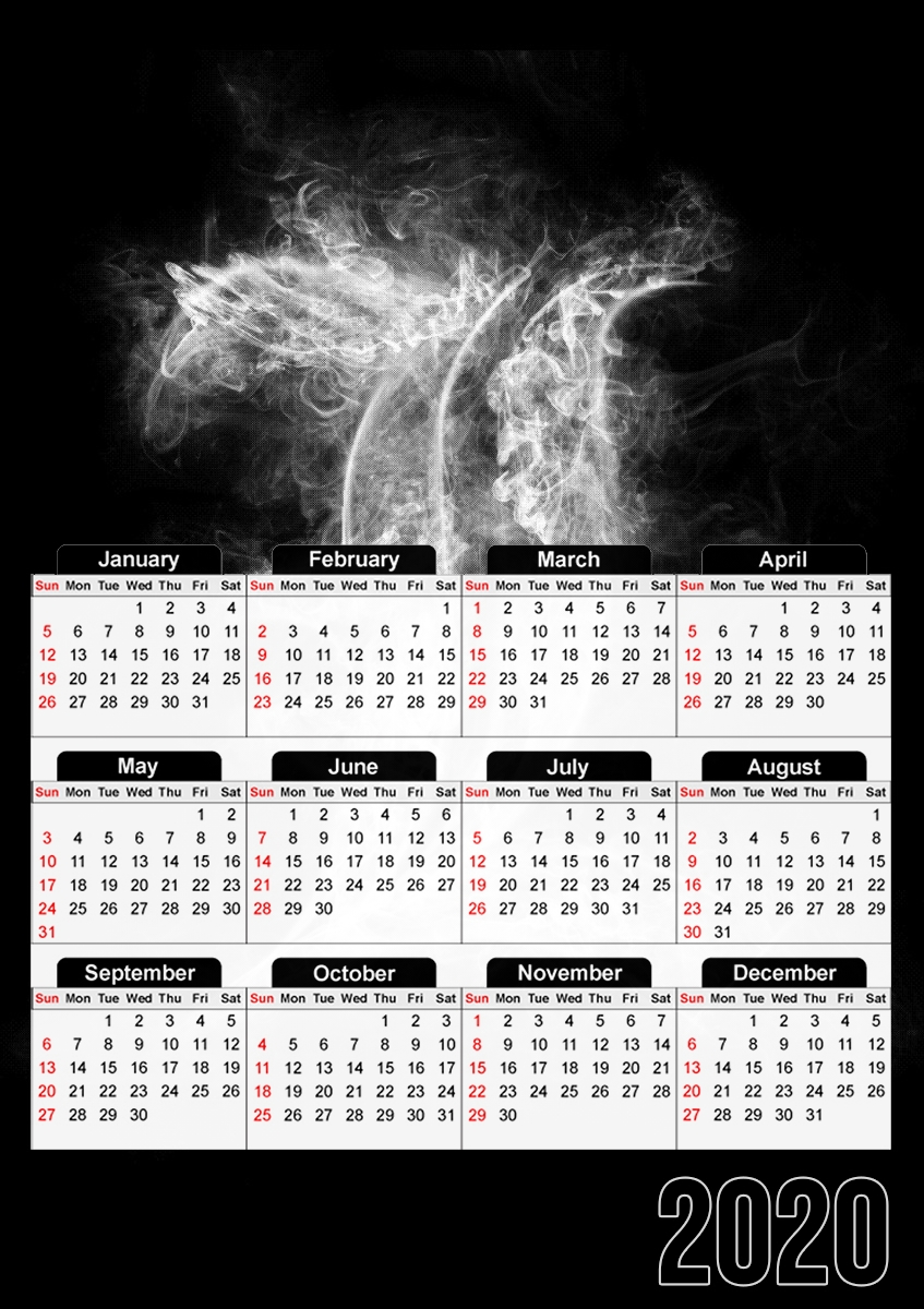  L Smoke Death Note para A3 Photo Calendar 30x43cm