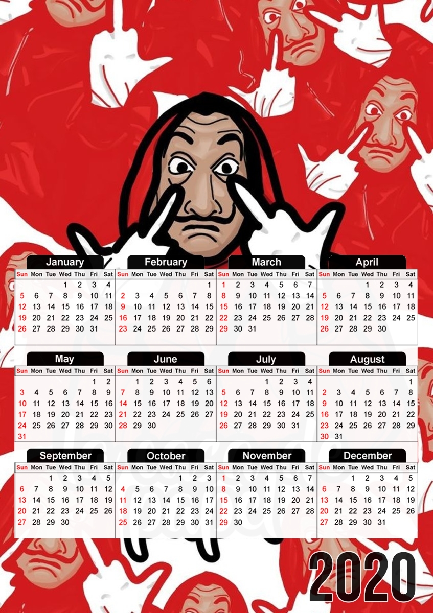  La casa de papel clipart para A3 Photo Calendar 30x43cm