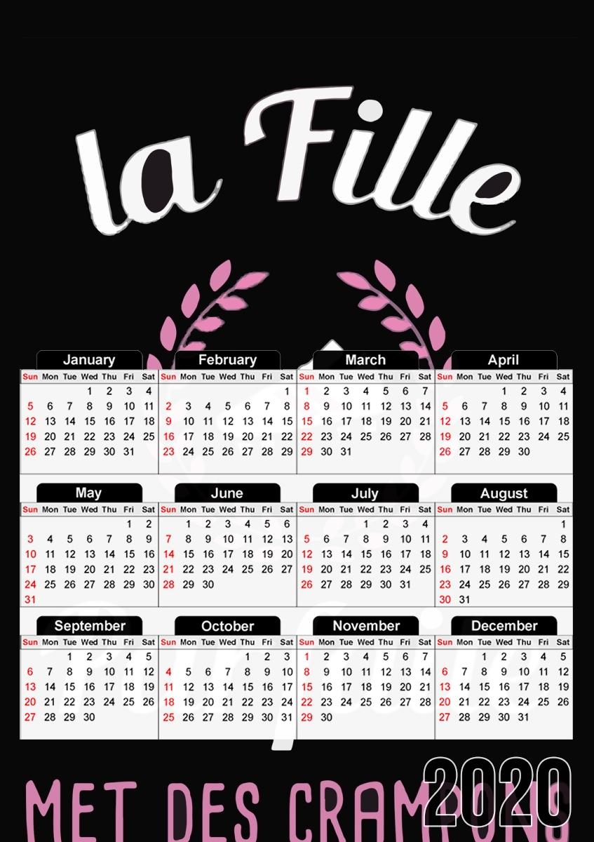  La fille parfaite met des crampons Footballeuse para A3 Photo Calendar 30x43cm