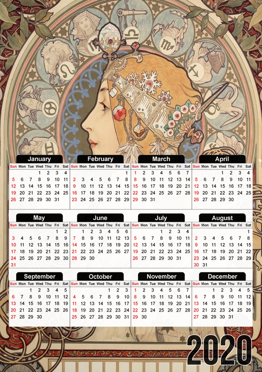  La plume alphonse para A3 Photo Calendar 30x43cm