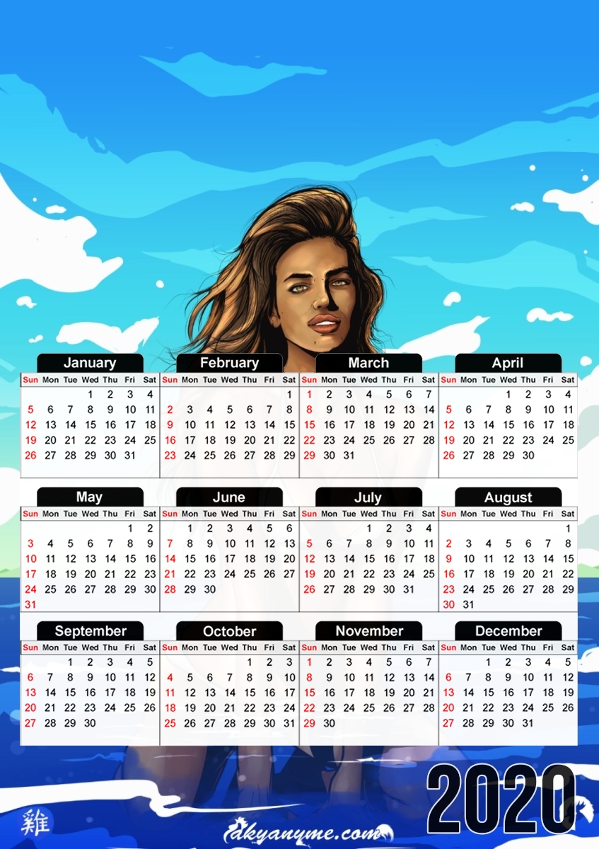  Lady Irina para A3 Photo Calendar 30x43cm