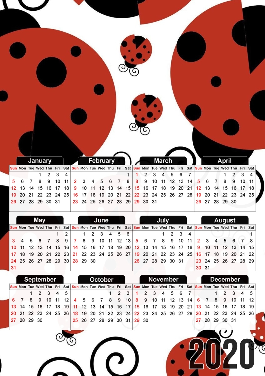  coccinelle para A3 Photo Calendar 30x43cm