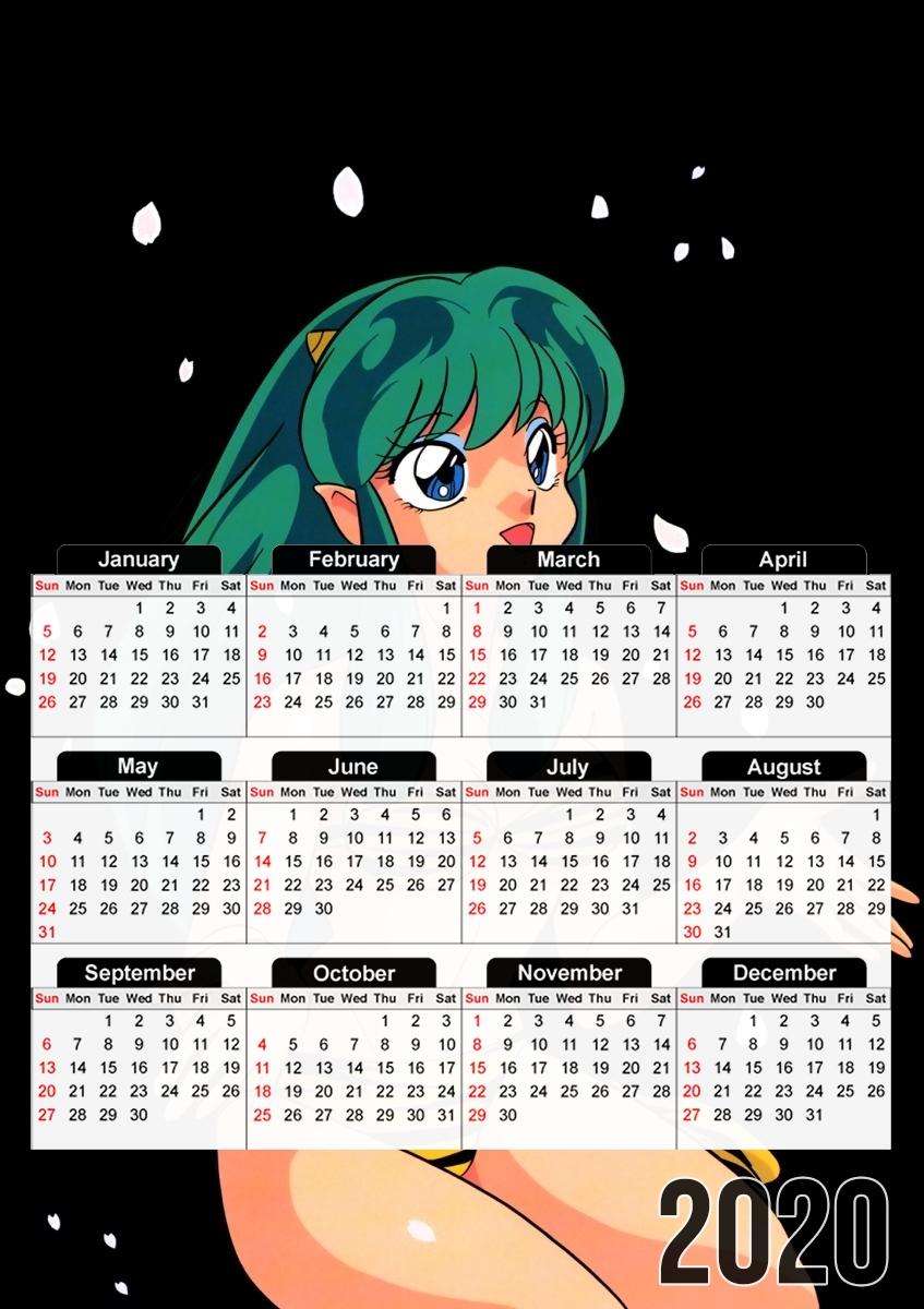  Lamu Urusei Yatsura para A3 Photo Calendar 30x43cm