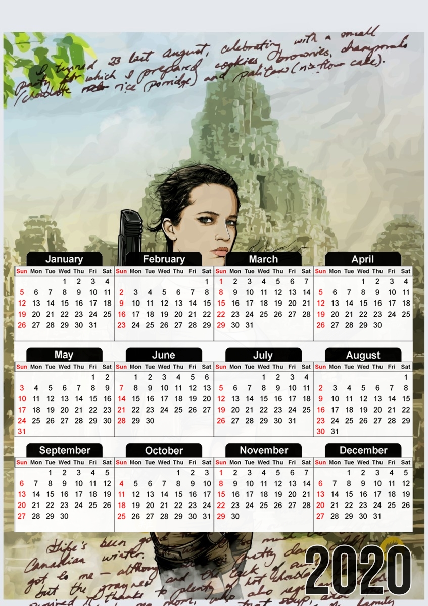  Lara Vikander para A3 Photo Calendar 30x43cm