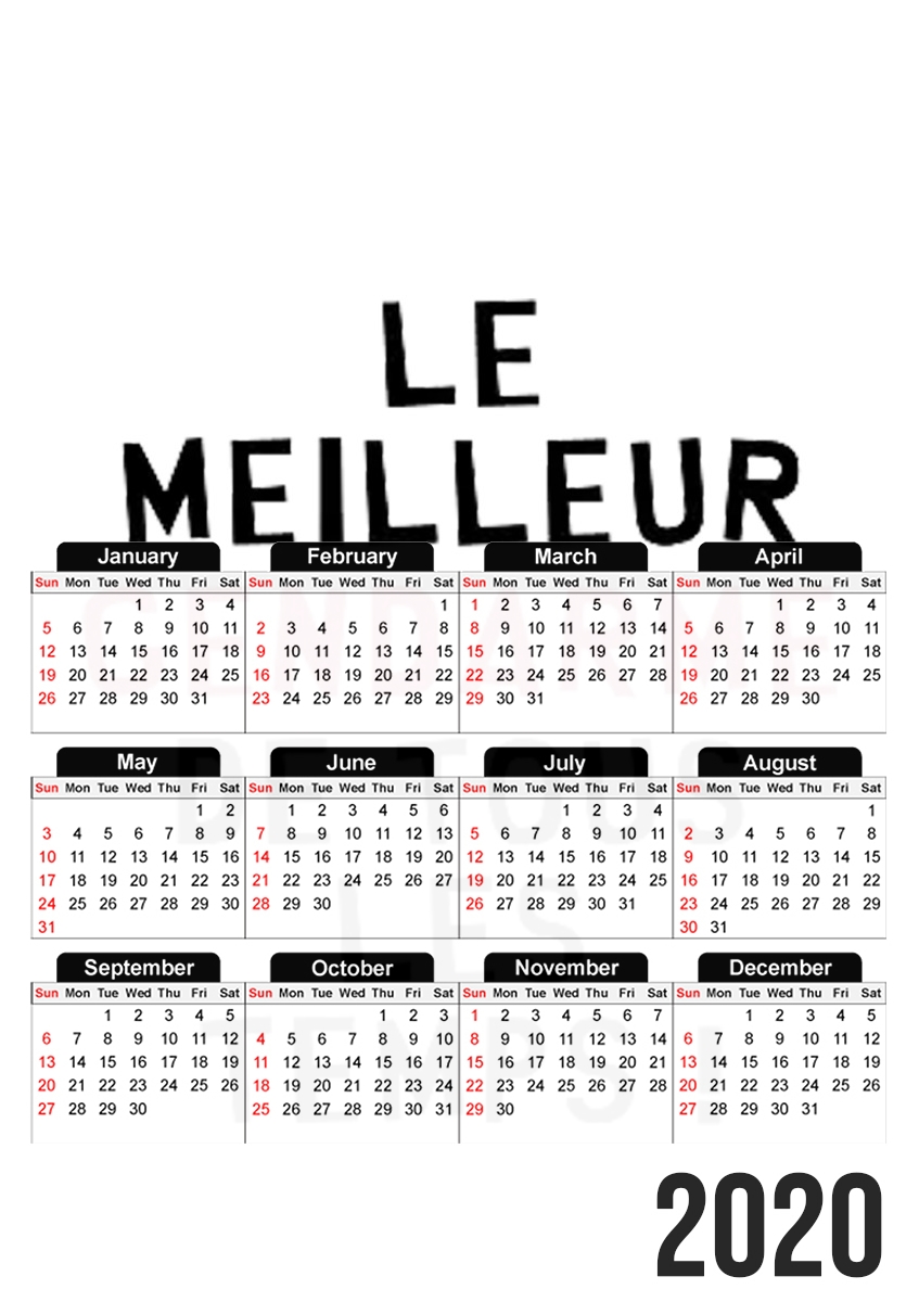  Le meilleur gendarme de tous les temps para A3 Photo Calendar 30x43cm