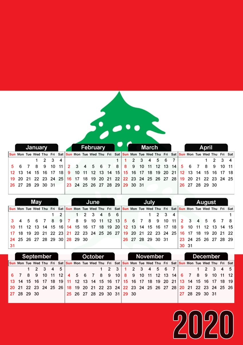  Lebanon para A3 Photo Calendar 30x43cm