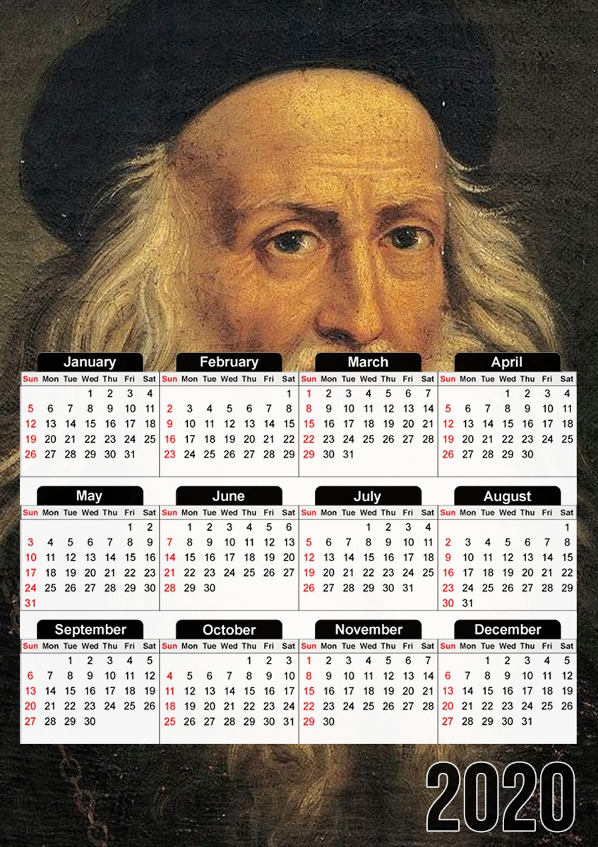  leonard de vinci portrait para A3 Photo Calendar 30x43cm