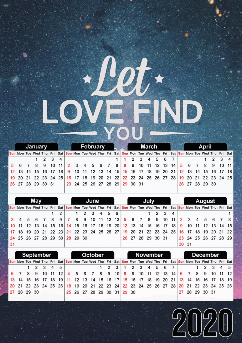  Let love find you! para A3 Photo Calendar 30x43cm