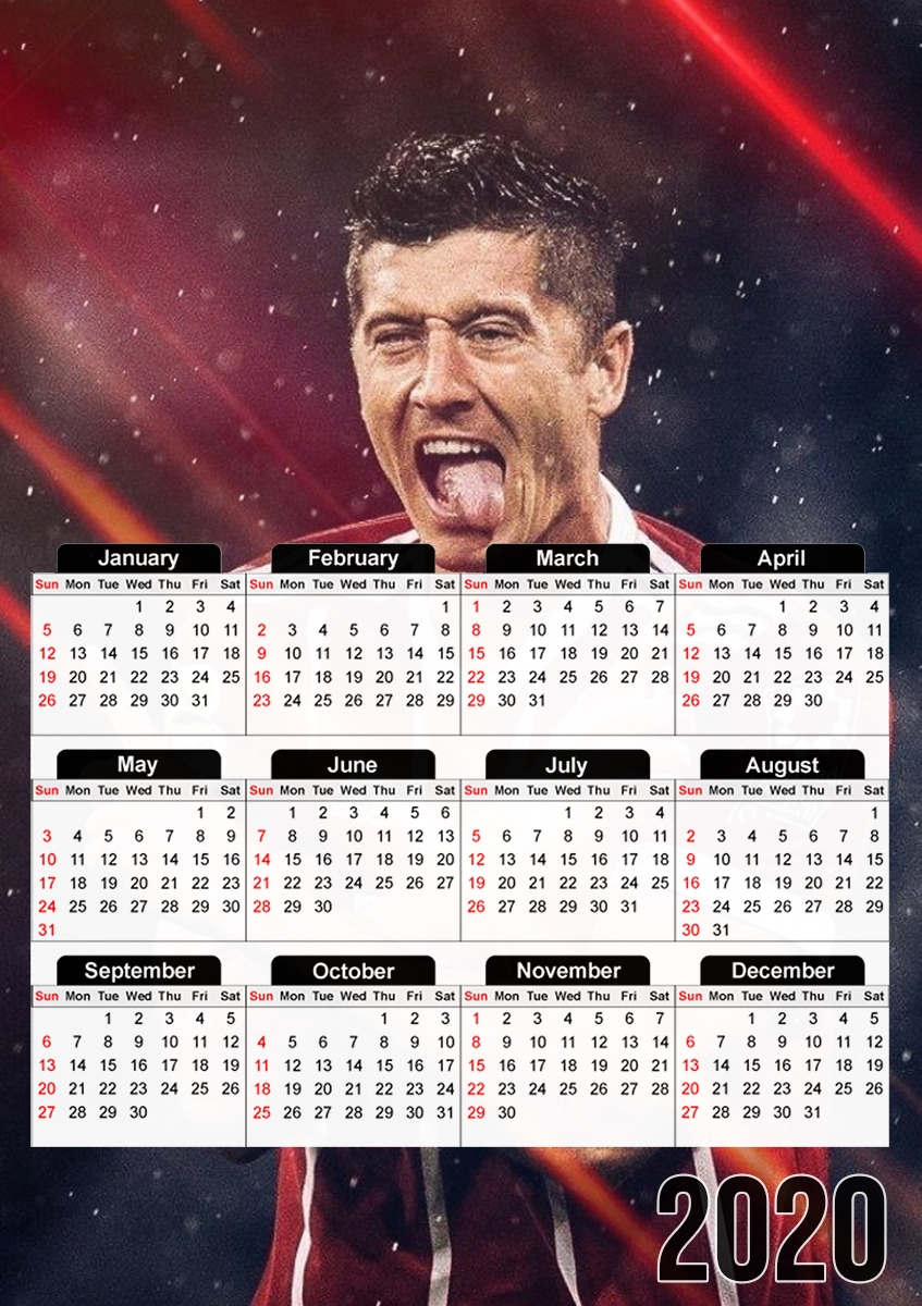  lewandowski football player para A3 Photo Calendar 30x43cm