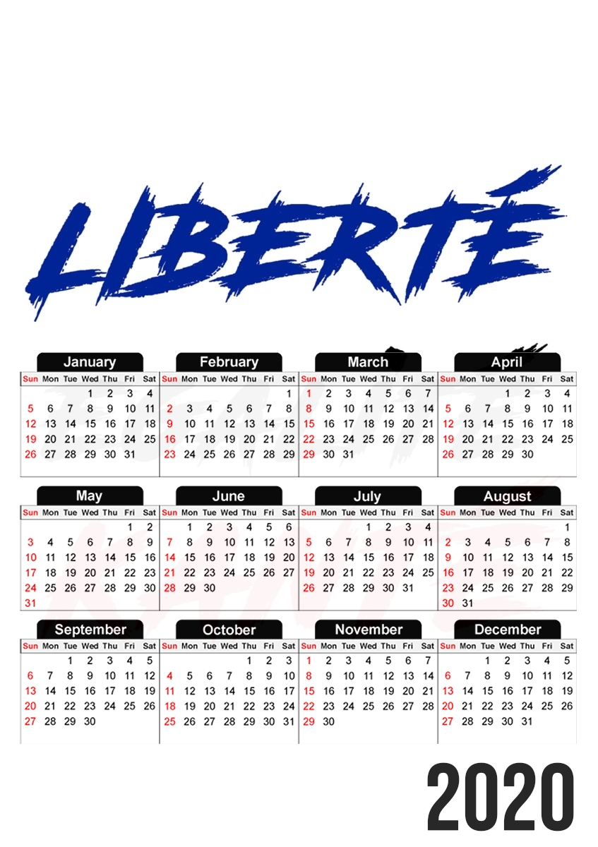  Liberte egalite Kante para A3 Photo Calendar 30x43cm