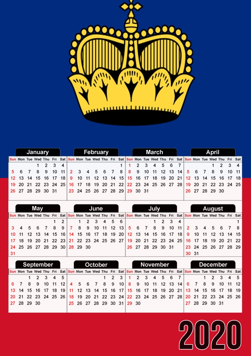  lichenstein  para A3 Photo Calendar 30x43cm