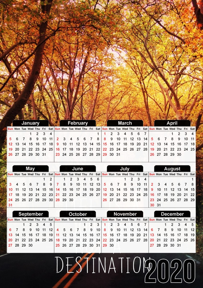  life is a journey para A3 Photo Calendar 30x43cm