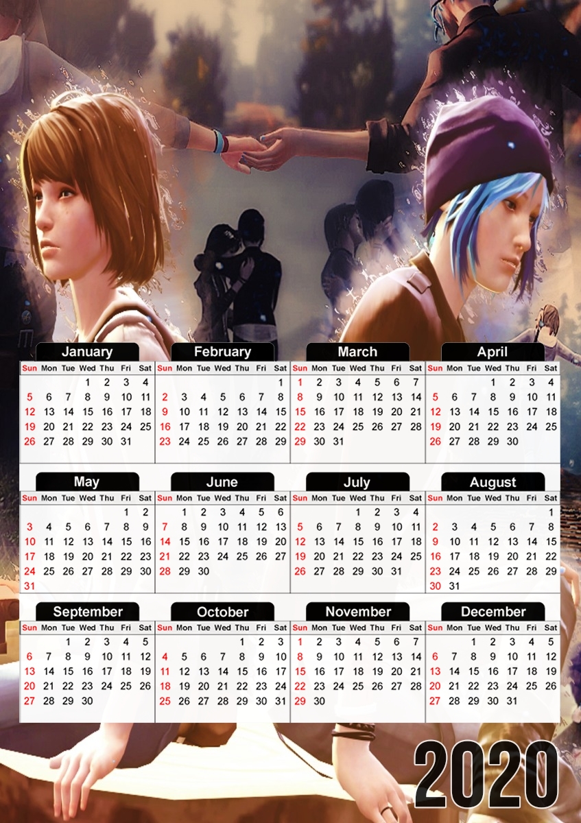  Life Is Strange Mixed Scenes para A3 Photo Calendar 30x43cm