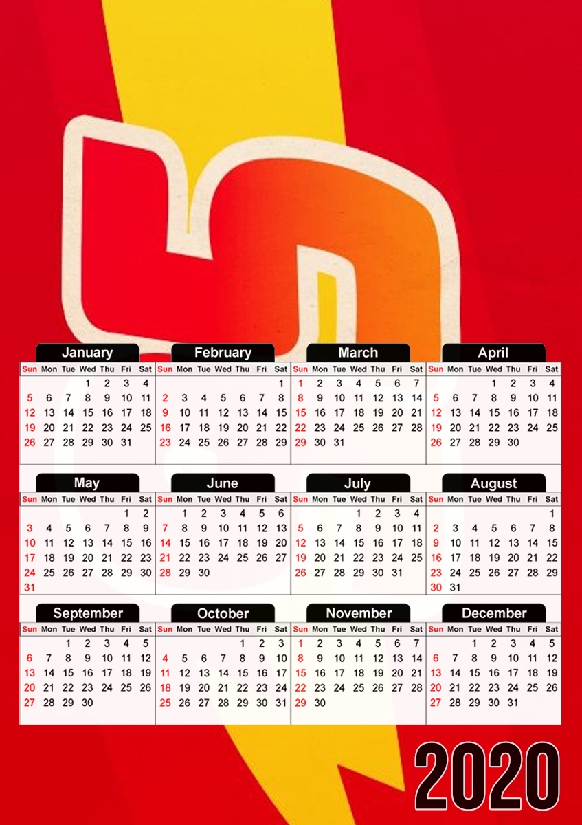  Lightning mcqueen para A3 Photo Calendar 30x43cm