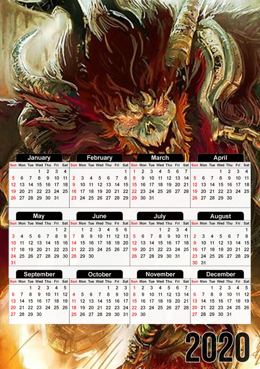  Link Vs Ganon para A3 Photo Calendar 30x43cm