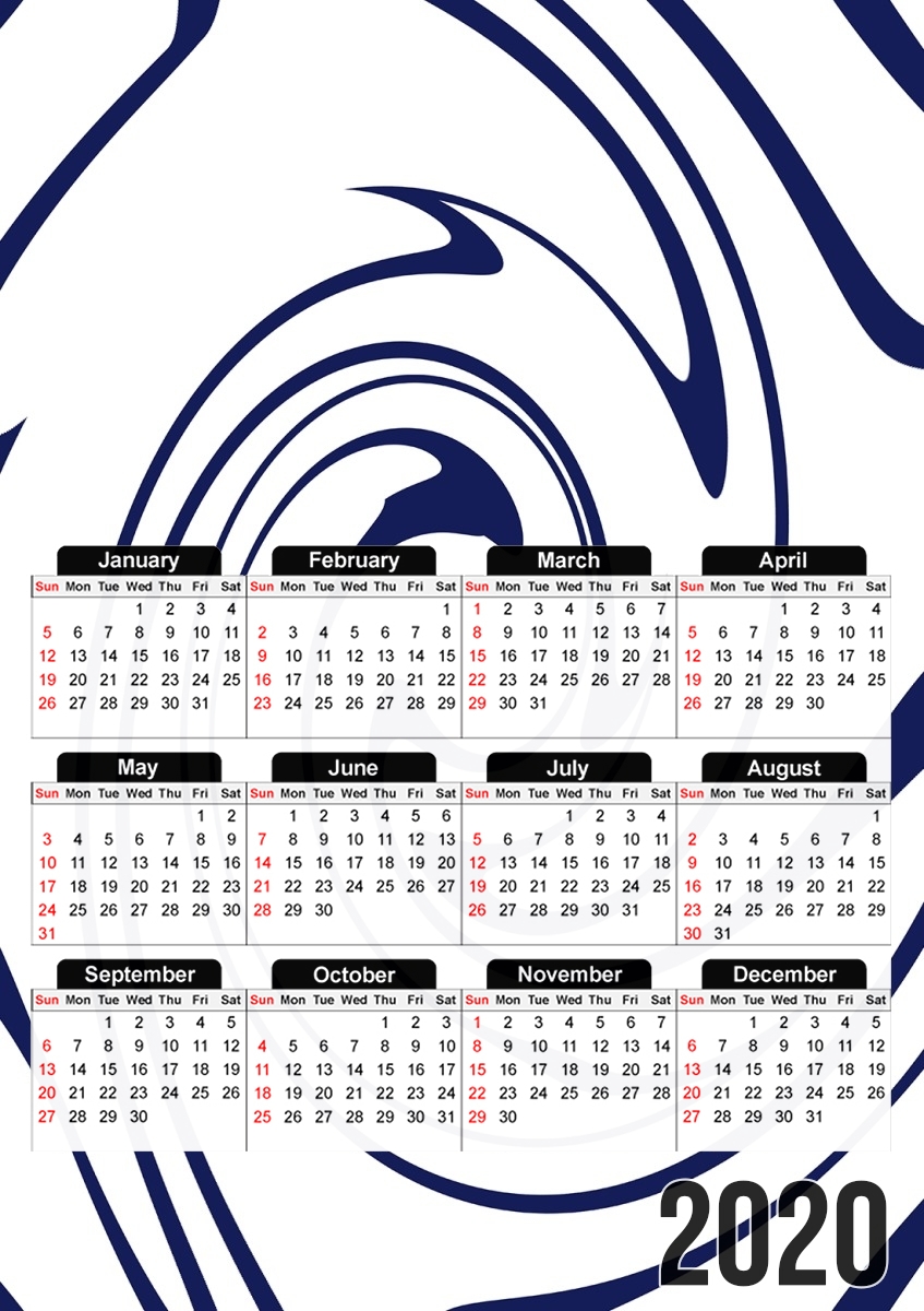  Liquid Lines (Blue) para A3 Photo Calendar 30x43cm