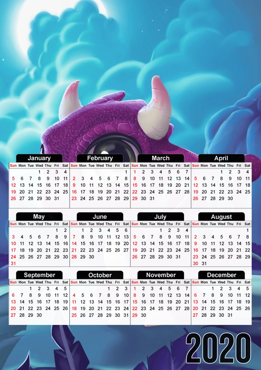  Little Dragon para A3 Photo Calendar 30x43cm