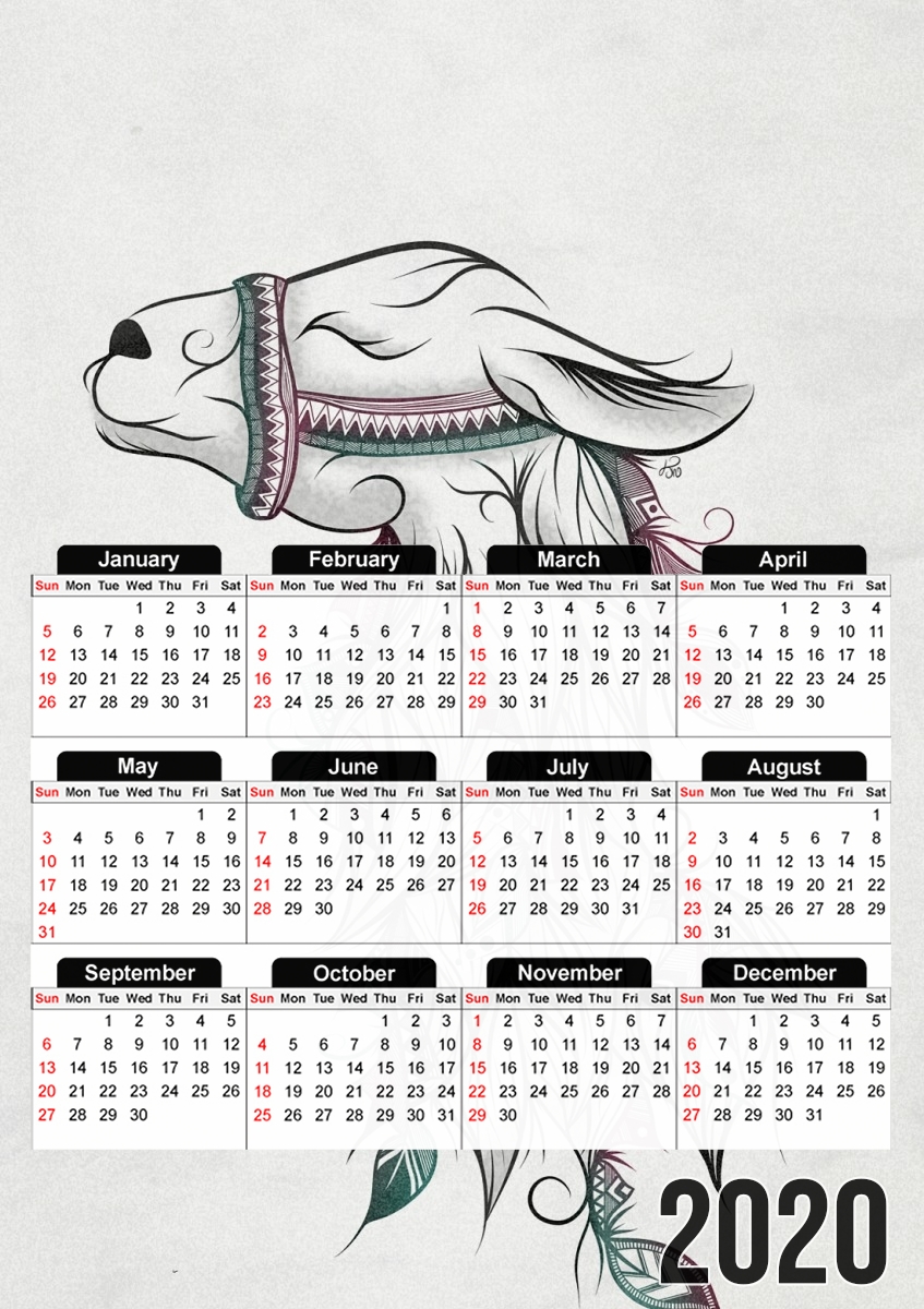  Llama Happy para A3 Photo Calendar 30x43cm