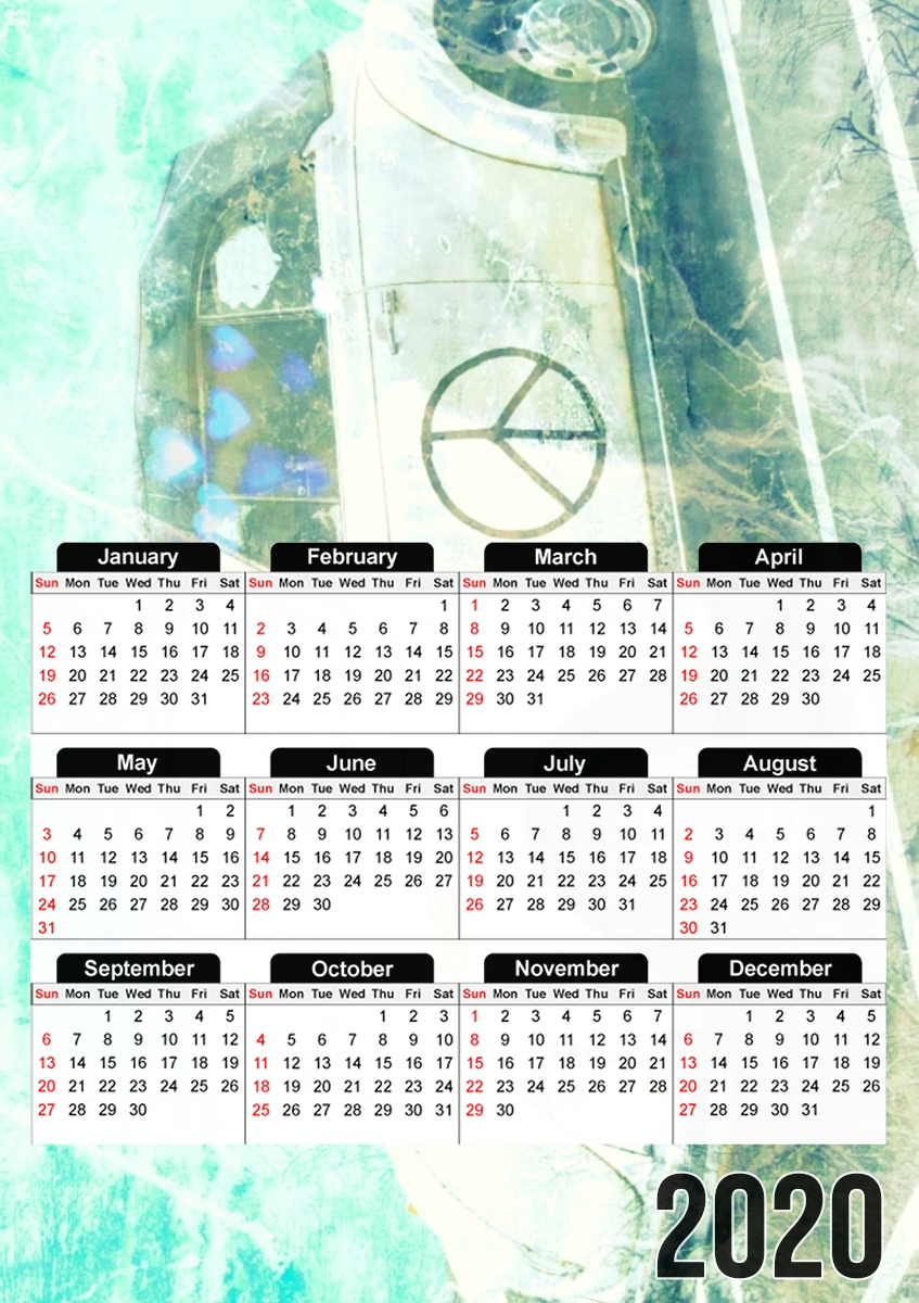  Love Bug para A3 Photo Calendar 30x43cm