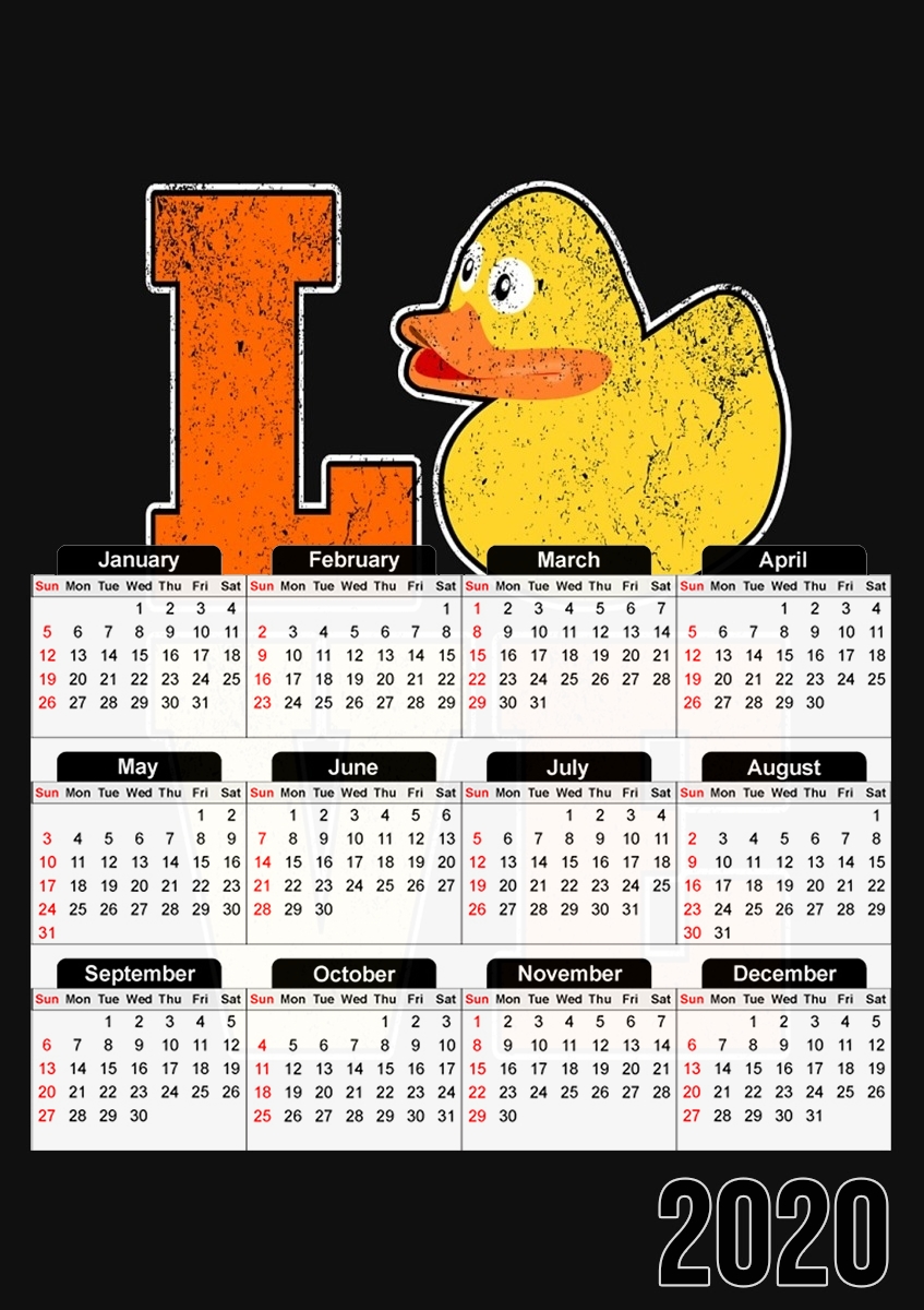  Love Ducks para A3 Photo Calendar 30x43cm