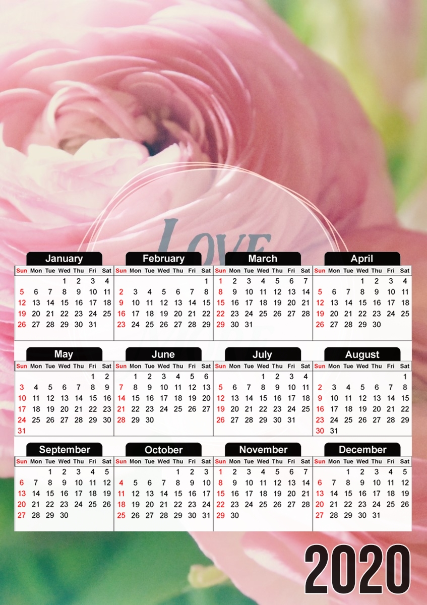  Love More para A3 Photo Calendar 30x43cm