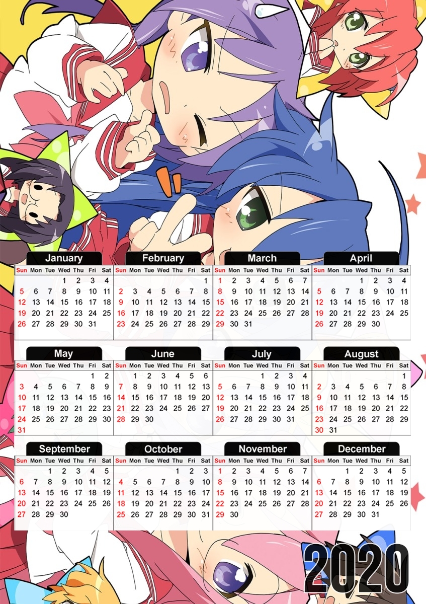  Lucky Star para A3 Photo Calendar 30x43cm