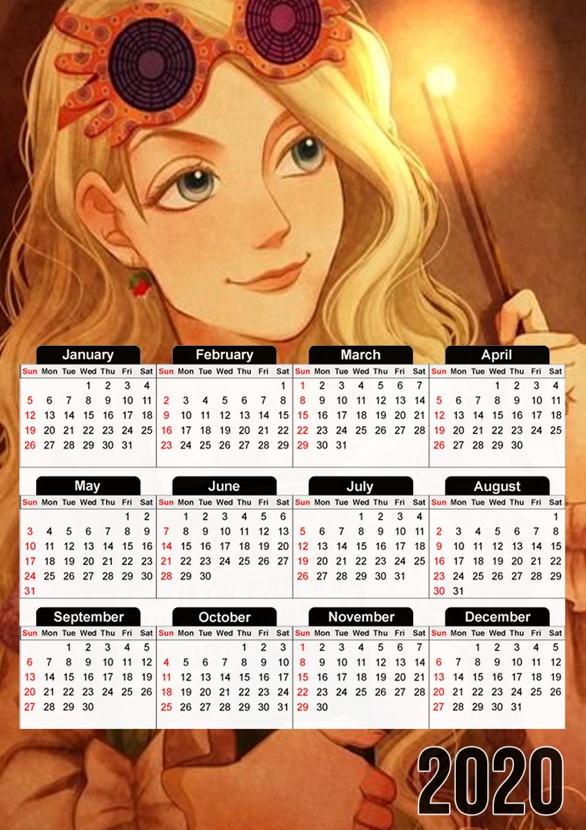  Luna Lovegood Art Painting para A3 Photo Calendar 30x43cm