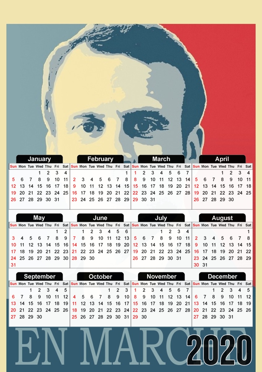  Macron Propaganda En marche la France para A3 Photo Calendar 30x43cm