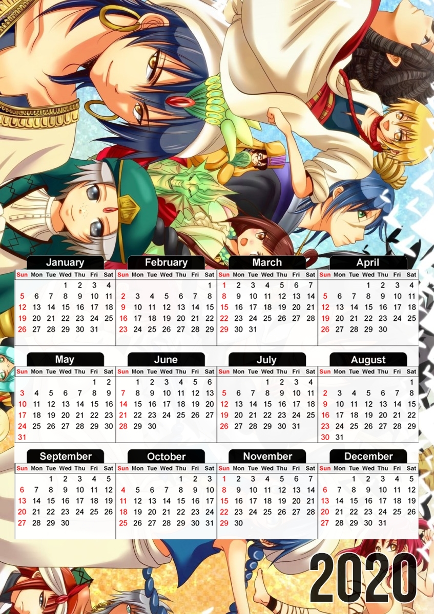  Magi Fan Art para A3 Photo Calendar 30x43cm