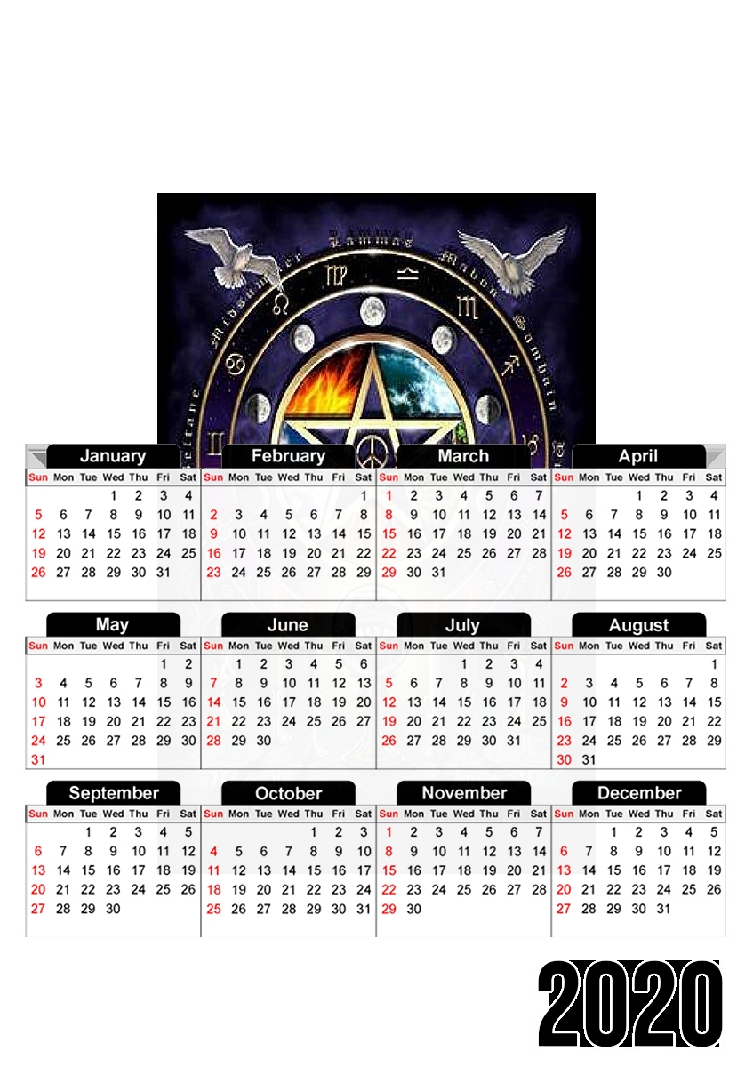  Magie Wicca para A3 Photo Calendar 30x43cm