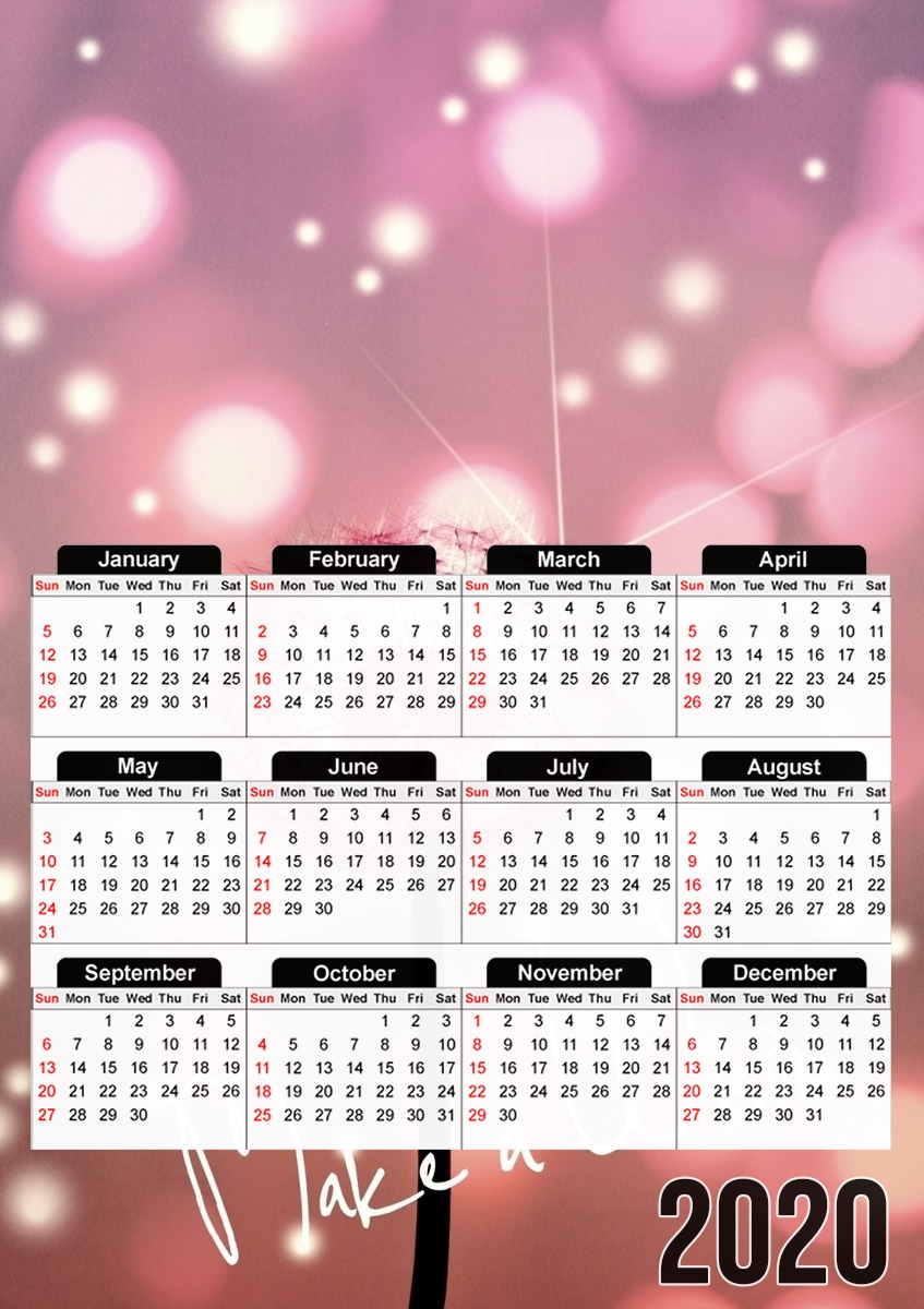  Make a wish para A3 Photo Calendar 30x43cm