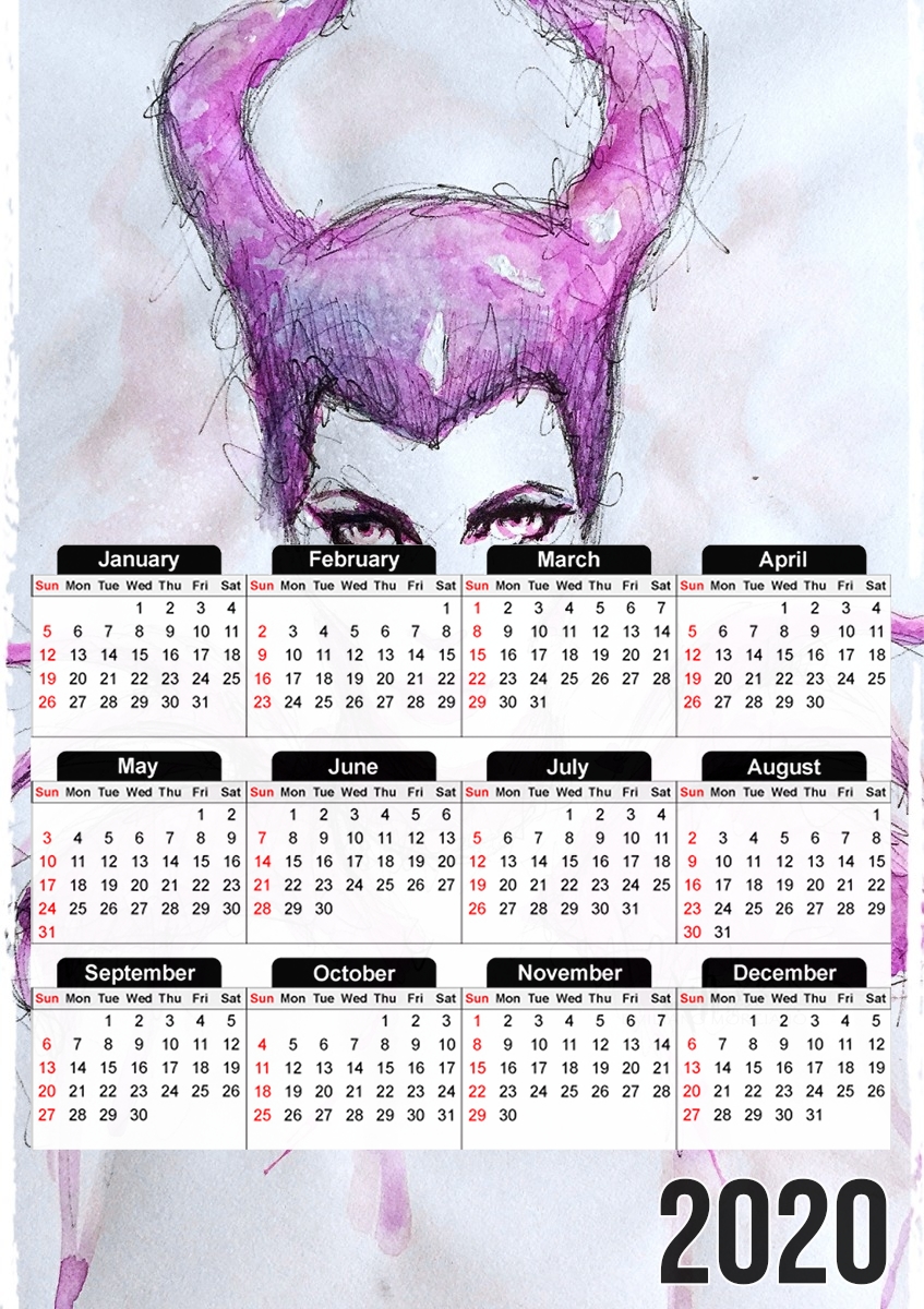  Maleficent para A3 Photo Calendar 30x43cm