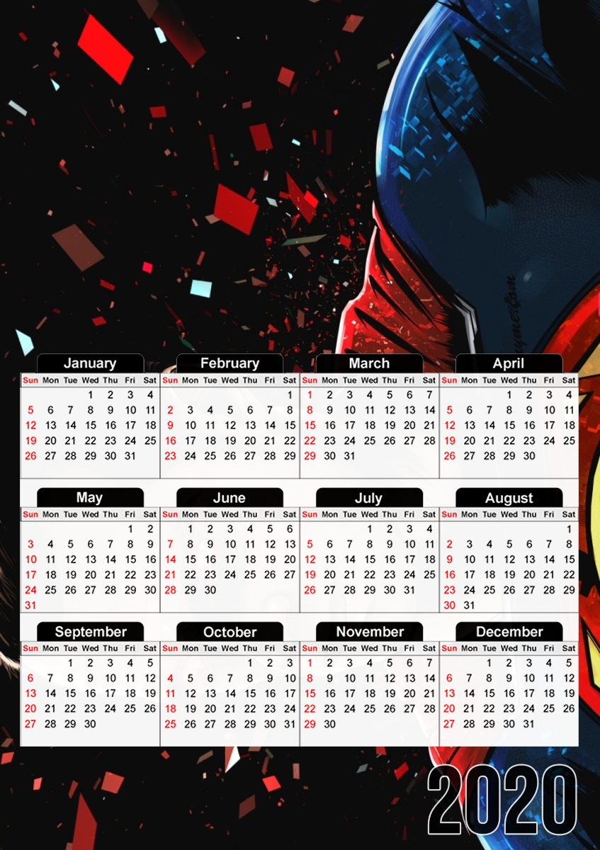  Man of Steel para A3 Photo Calendar 30x43cm