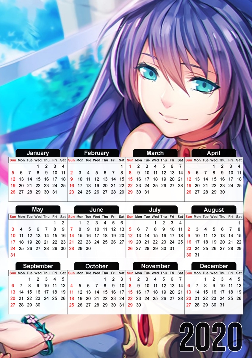  Manga Girl Sexy goddess para A3 Photo Calendar 30x43cm