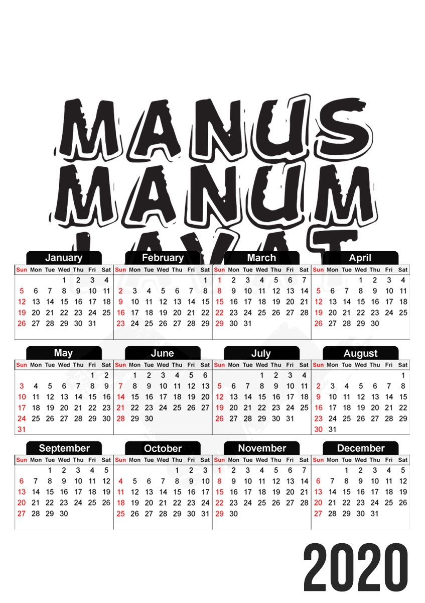  Manus manum lavat para A3 Photo Calendar 30x43cm