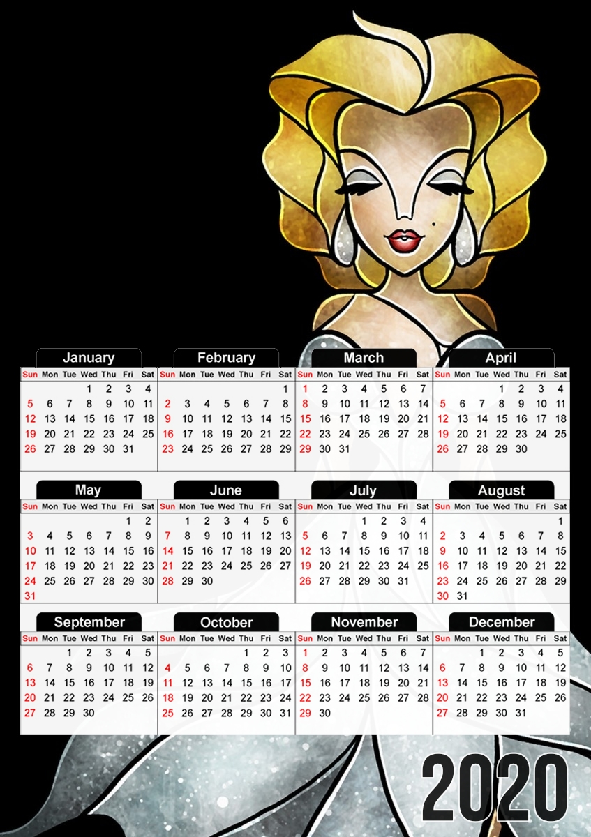  Marilyn para A3 Photo Calendar 30x43cm