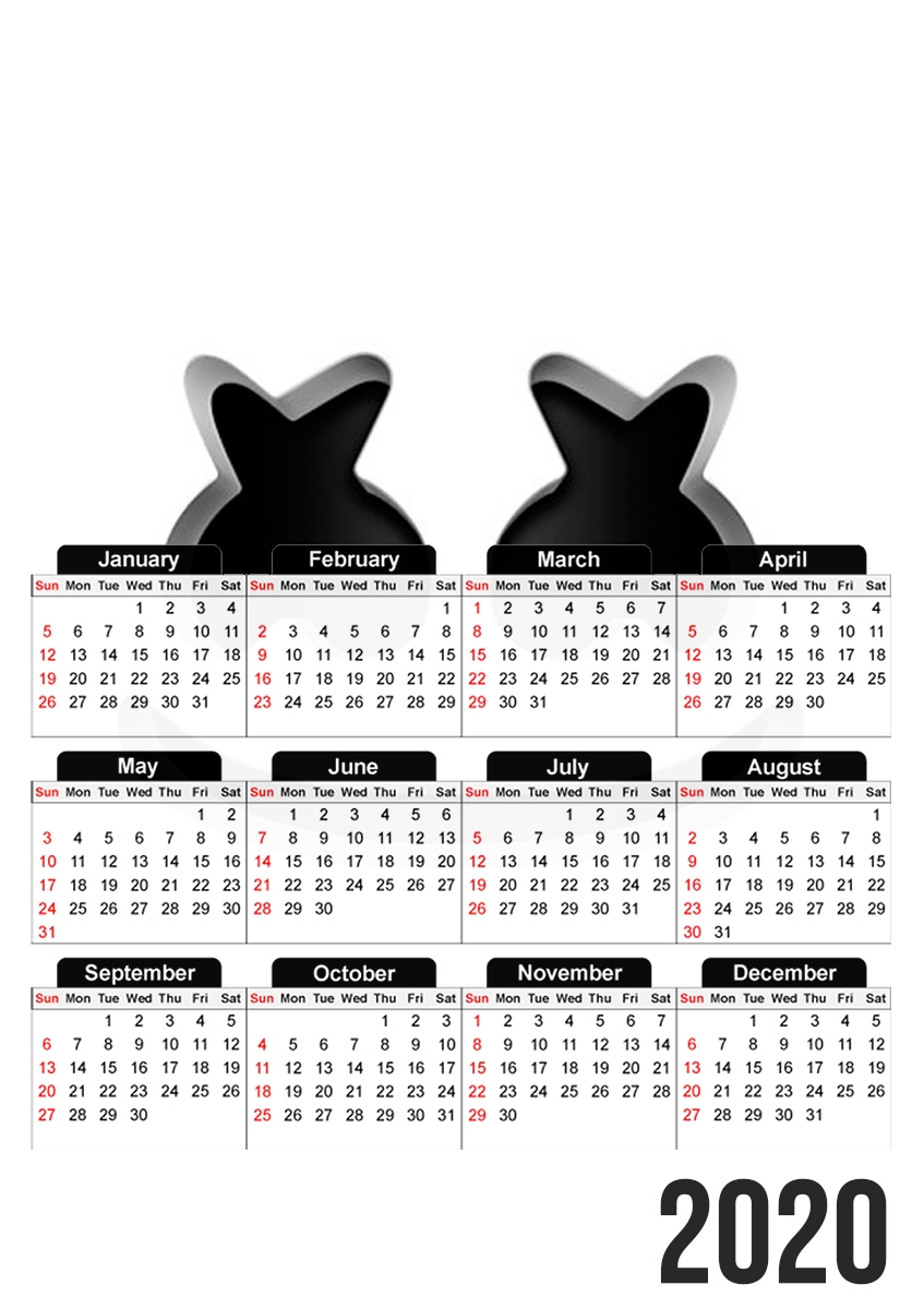  Marshmello Or MashMallow para A3 Photo Calendar 30x43cm