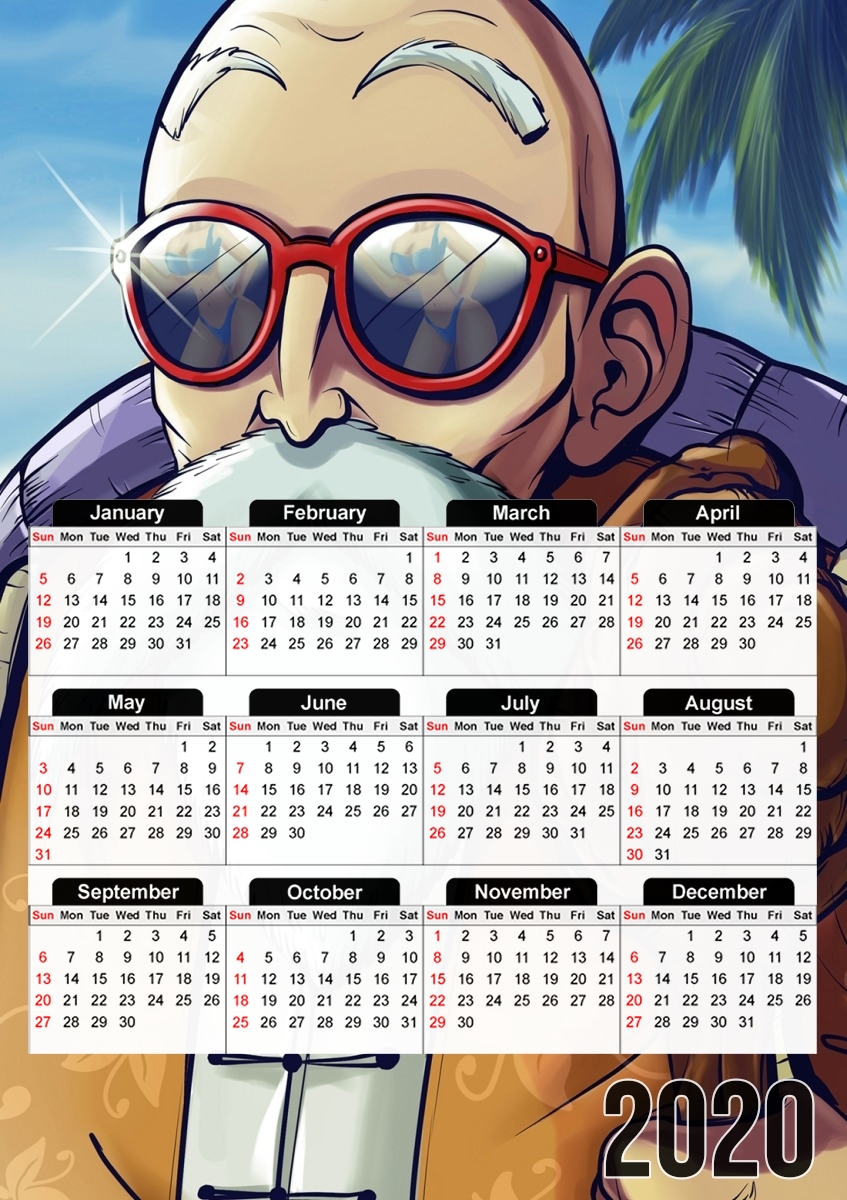  Master Roshi para A3 Photo Calendar 30x43cm